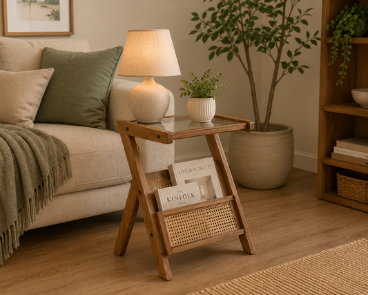 CaneNest Magazine Side Table