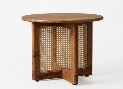 CaneCraft Round Coffee Table